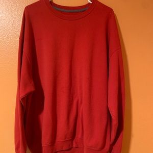(SIZE 3XL) Red Long Sleeve Fruit of the Loom Sweat Shirt